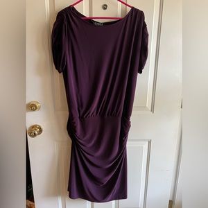 Women’s Short Sleeve Purple Ralph Lauren Drape Dress size 12